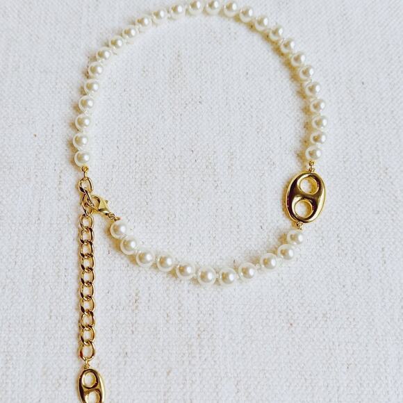 Western Equestrian Horse Bit Elegance In Harness Pearl Necklace - Picture 2 of 7